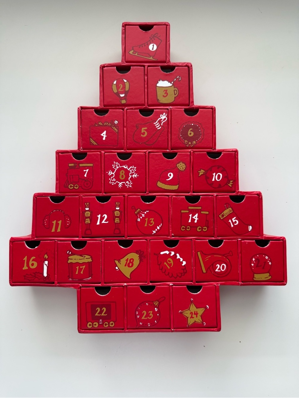 Vintage Starbucks Reusable Christmas Tree Advent Calendar - Empty